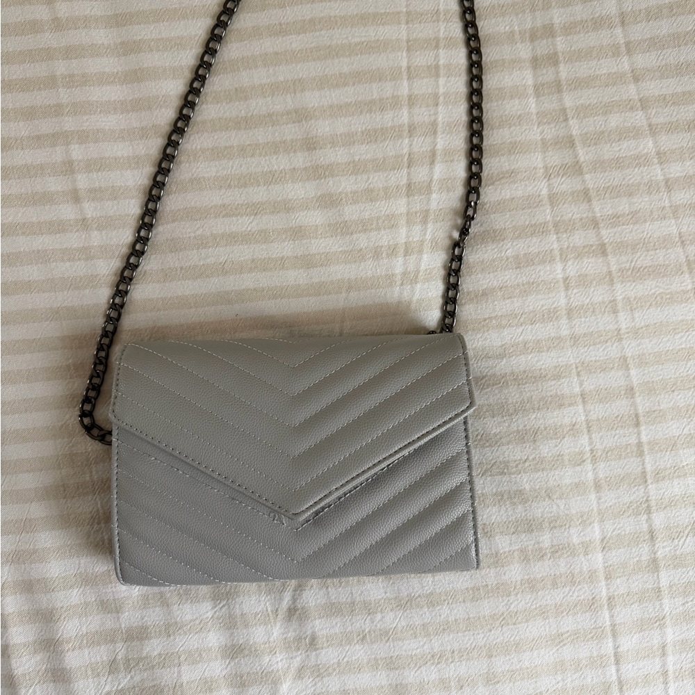 Francesca's Collections Gray Crossbody Bag